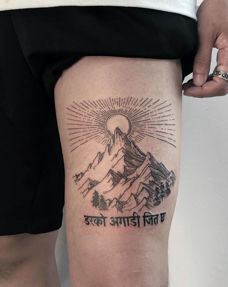 30 Awesome Mount Everest Tattoos For Your Next Ink