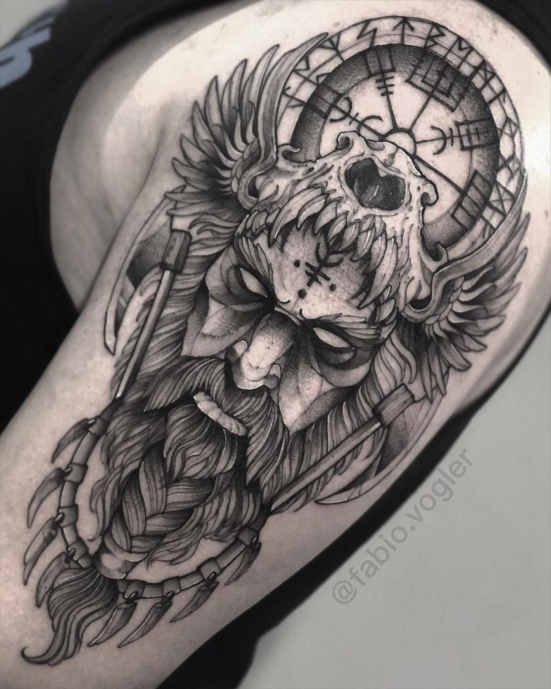 30 Awesome Odin Tattoos You Must Love