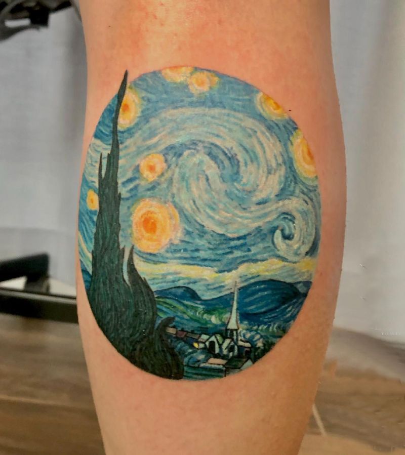 30 Awesome Starry Night Tattoos to Inspire You