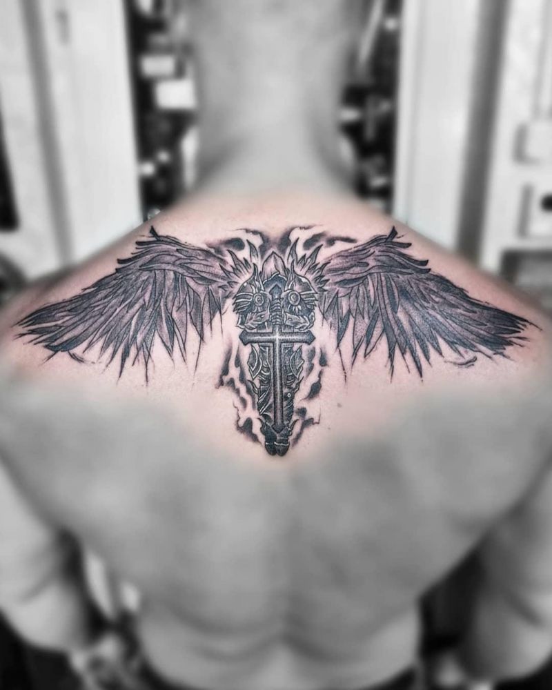 30 Awesome Warrior Angel Tattoos You Can Copy