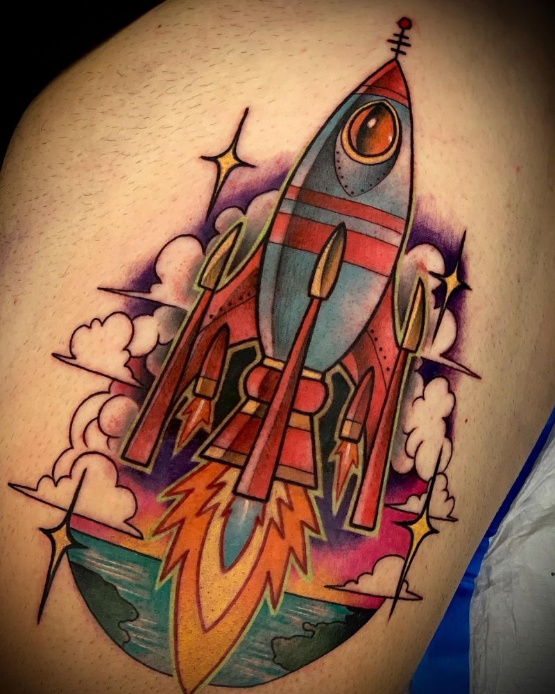 30 Gorgeous Spaceship Tattoos Make You Attractive