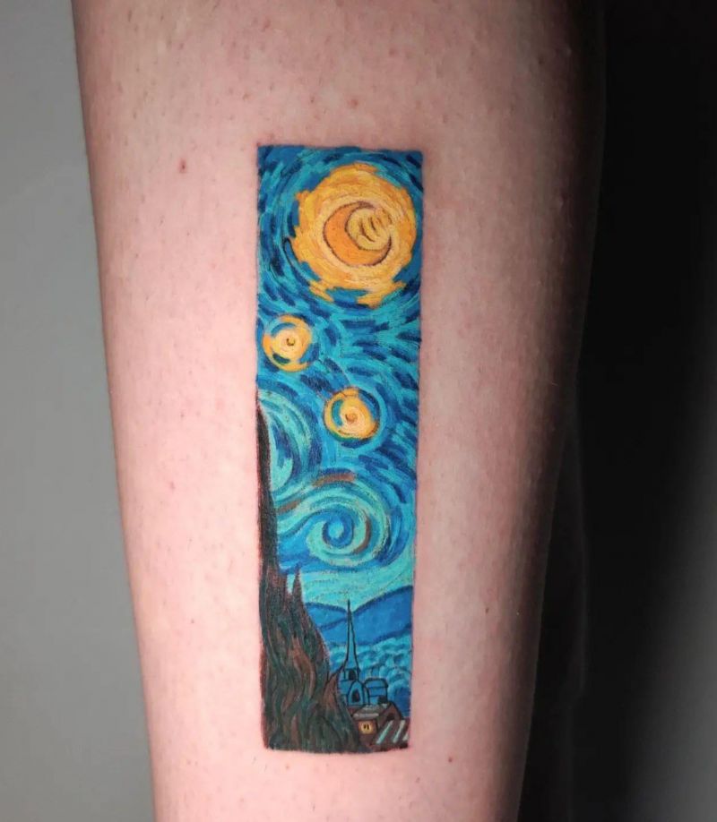 30 Awesome Starry Night Tattoos to Inspire You