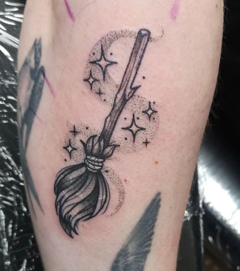 30 Awesome Broom Tattoos You Can Copy