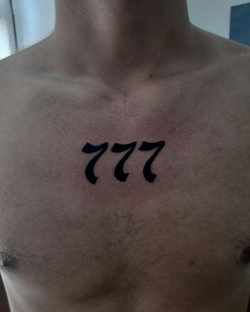 30 Classy 777 Tattoos for Your Next Ink