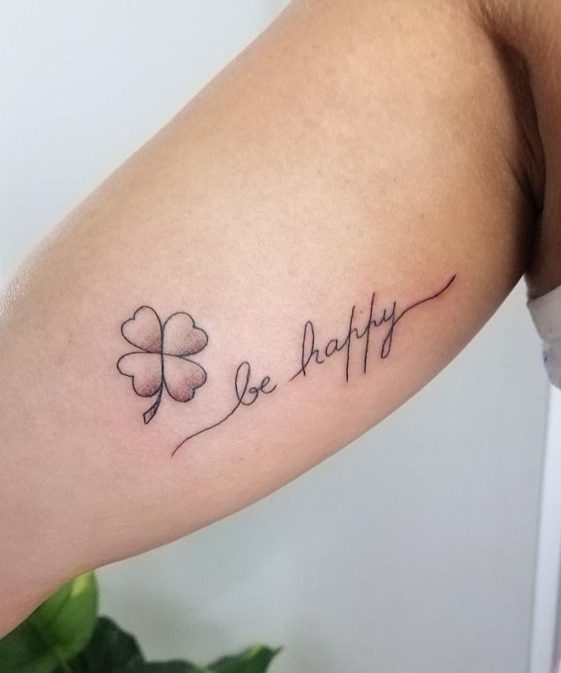 30 Pretty Be Happy Tattoos to Inspire You