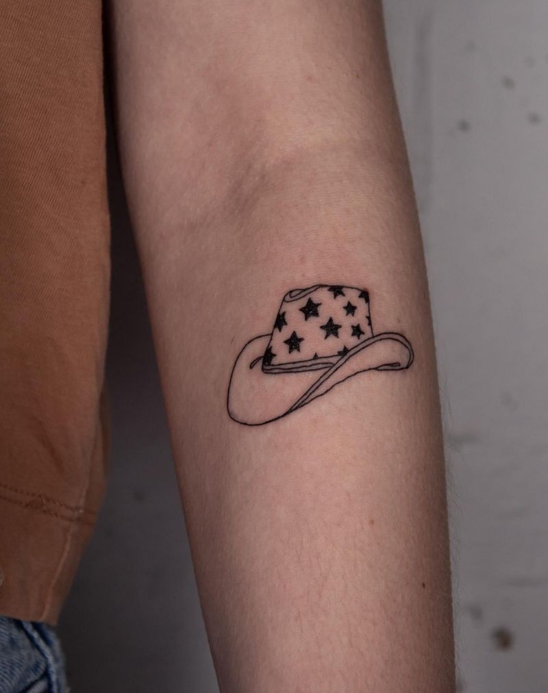 30 Unique Cowboy Hat Tattoos You Will Love