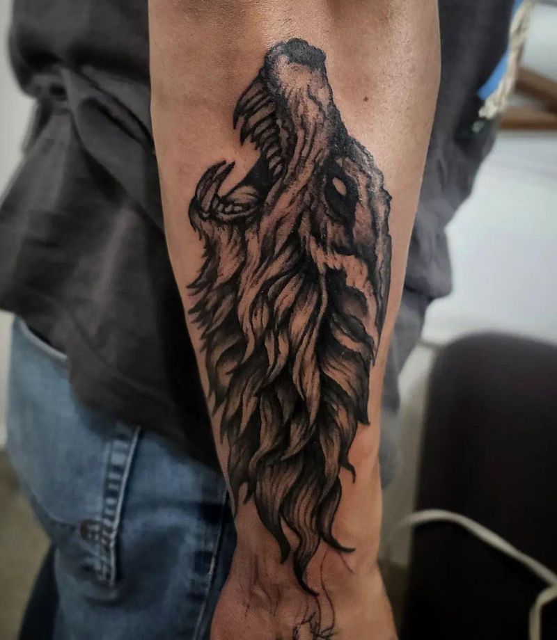 30 Awesome Fenrir Tattoos You Must Love