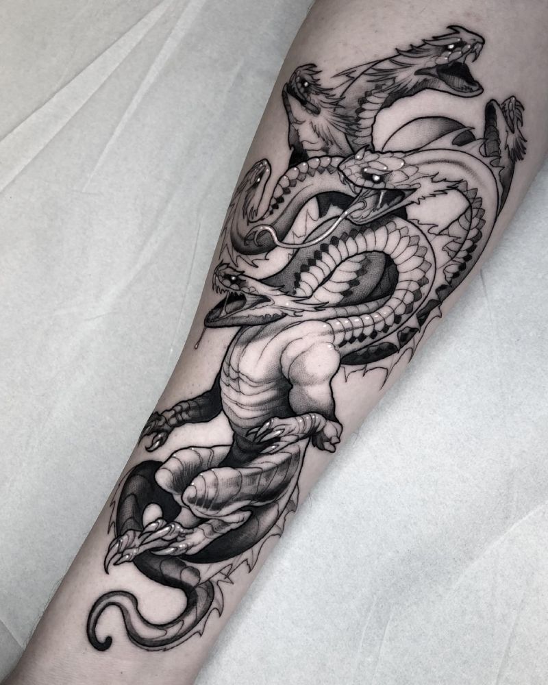 30 Awesome Hydra Tattoos You Can Copy