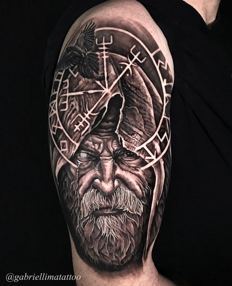 30 Awesome Odin Tattoos You Must Love