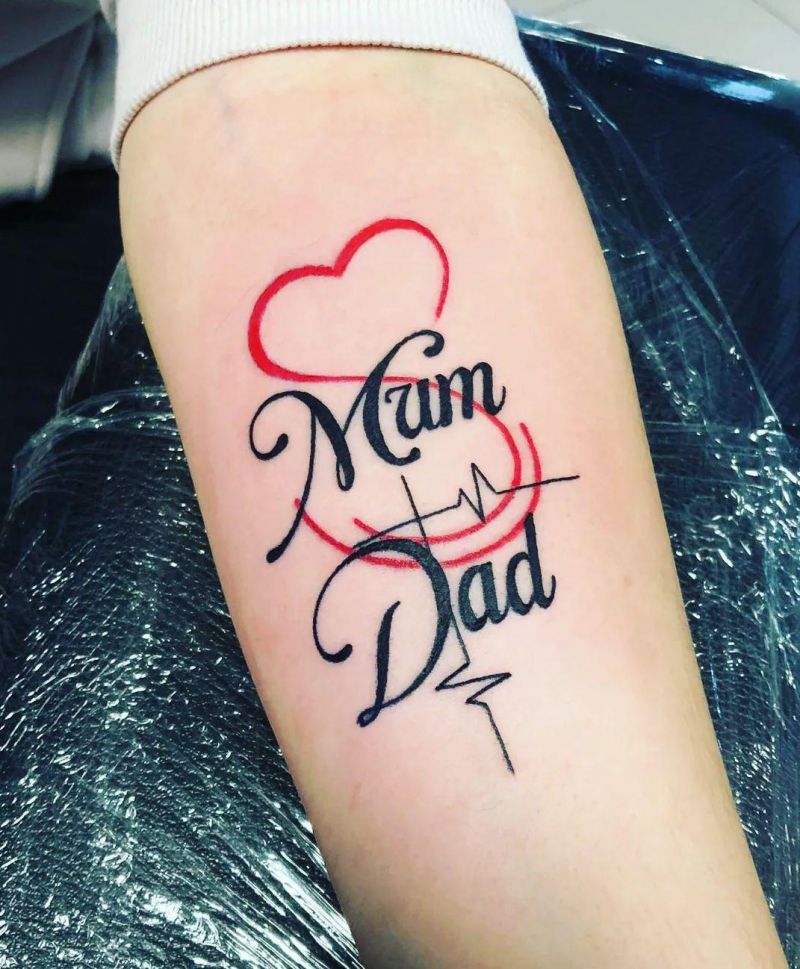 30 Great Mom Dad Tattoos For Your Inspiration