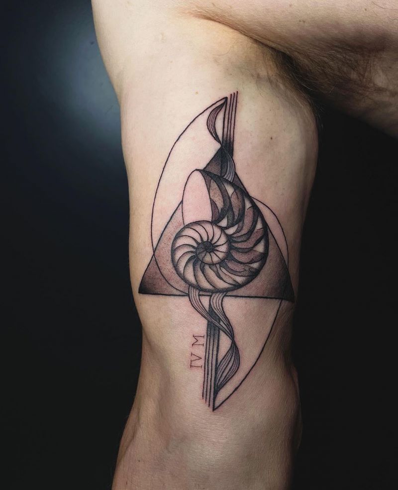 30 Awesome Nautilus Shell Tattoos You Can Copy