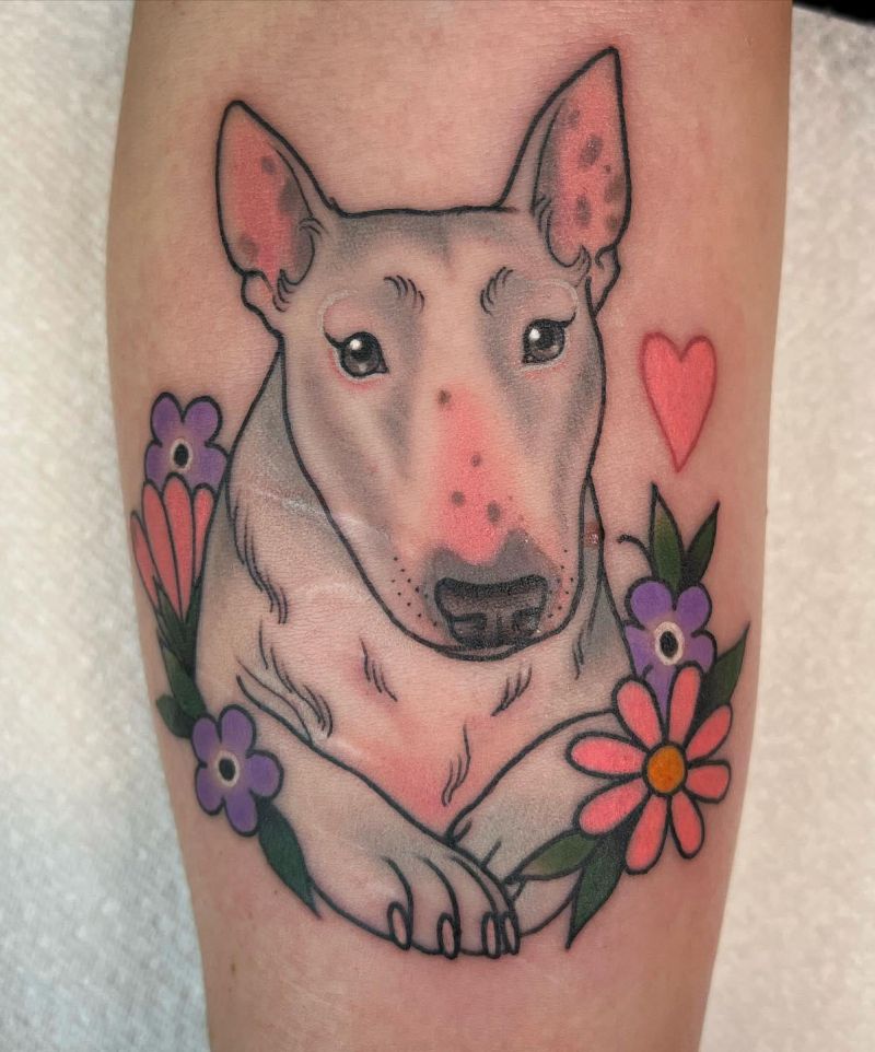 30 Unique Bull Terrier Tattoos You Must Love