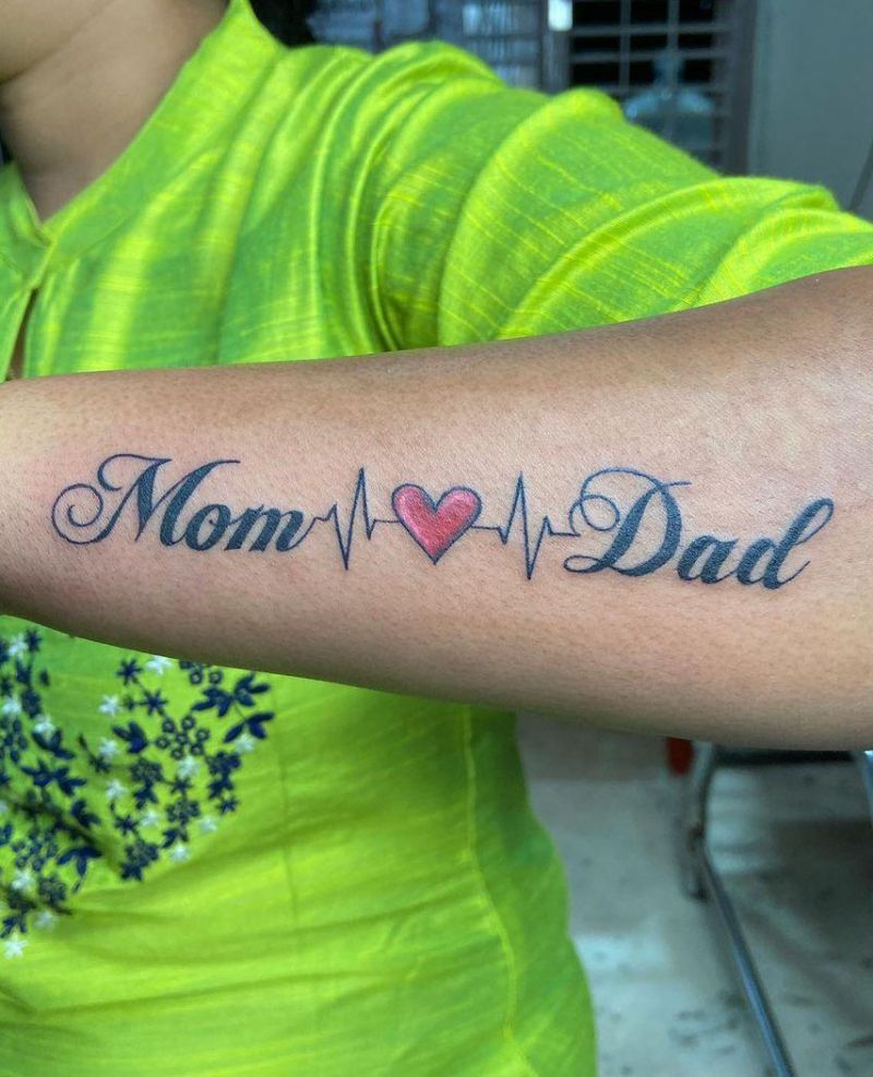 30 Great Mom Dad Tattoos For Your Inspiration