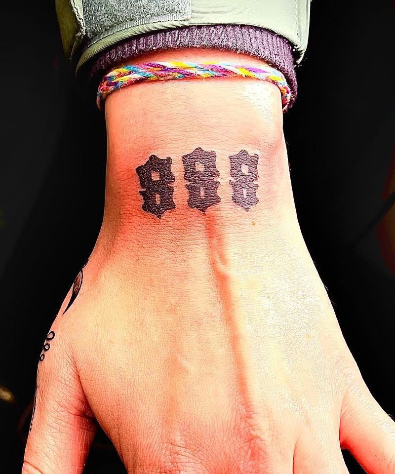 20 Awesome 888 Tattoos You Will Love