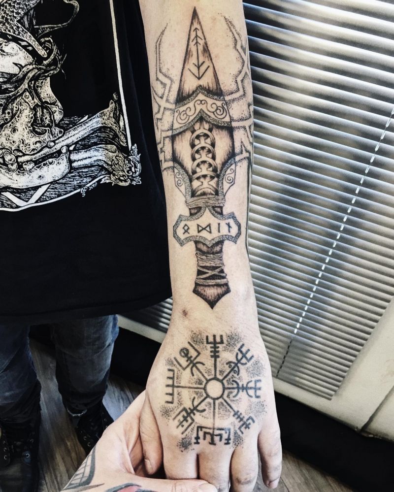 30 Unique Gungnir Tattoos You Will Love