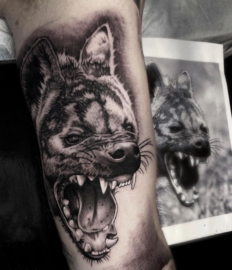 30 Awesome Hyena Tattoos You Can Copy