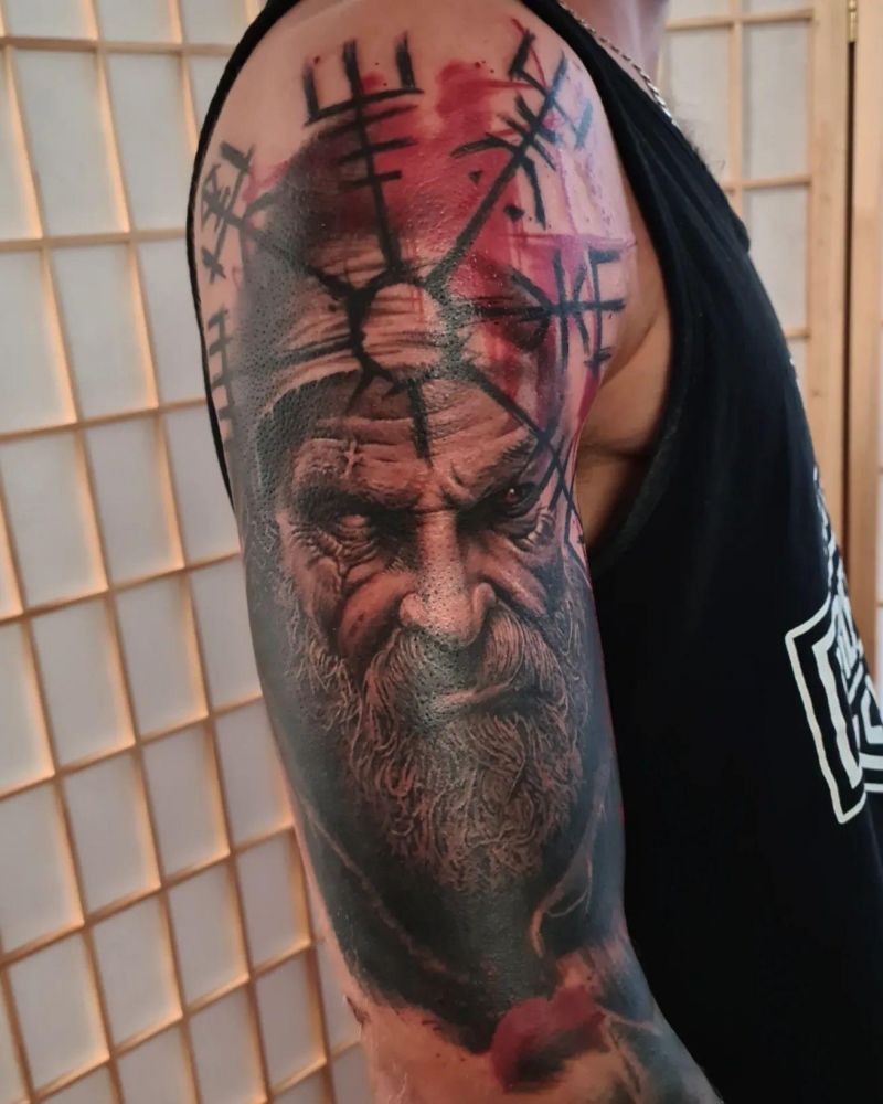 30 Awesome Odin Tattoos You Must Love