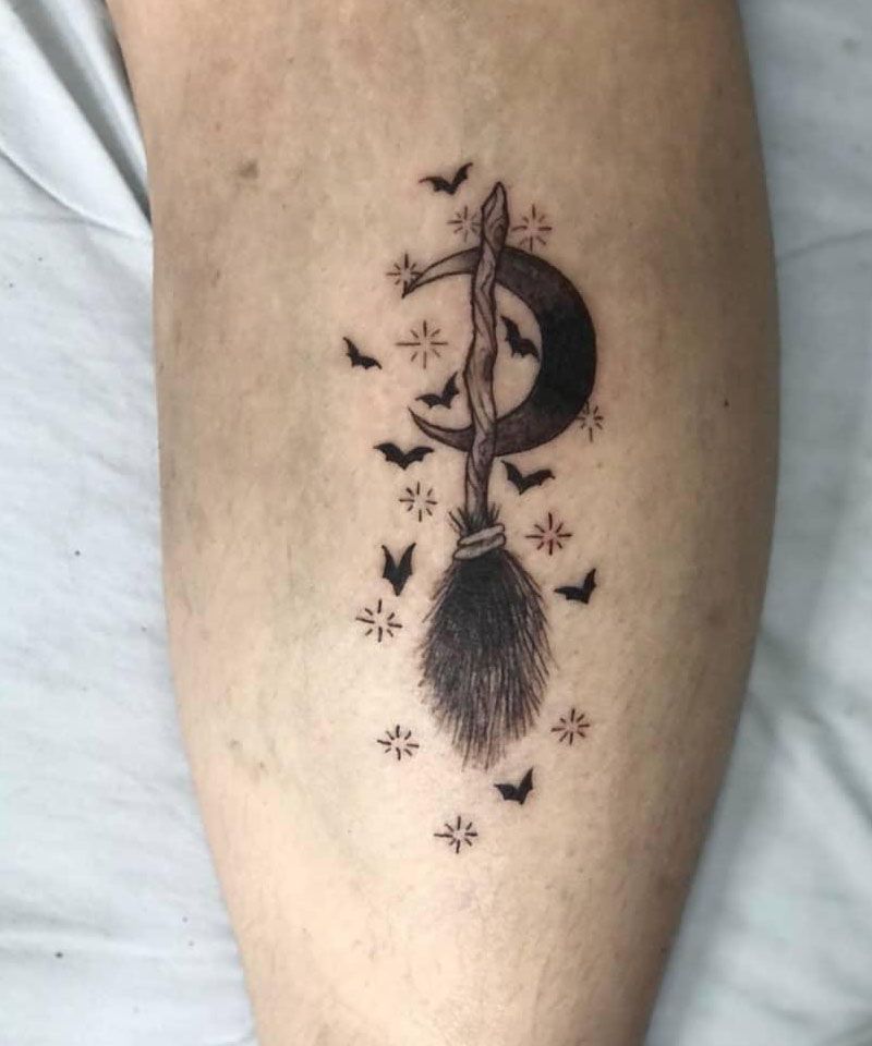 30 Awesome Broom Tattoos You Can Copy