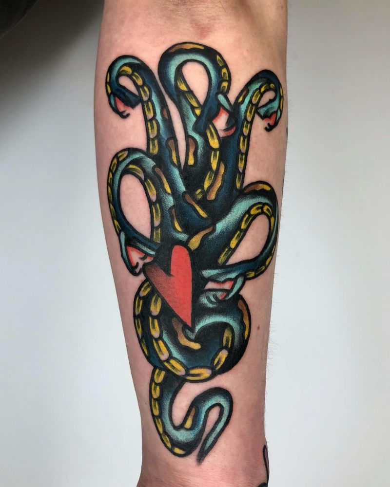 30 Awesome Hydra Tattoos You Can Copy