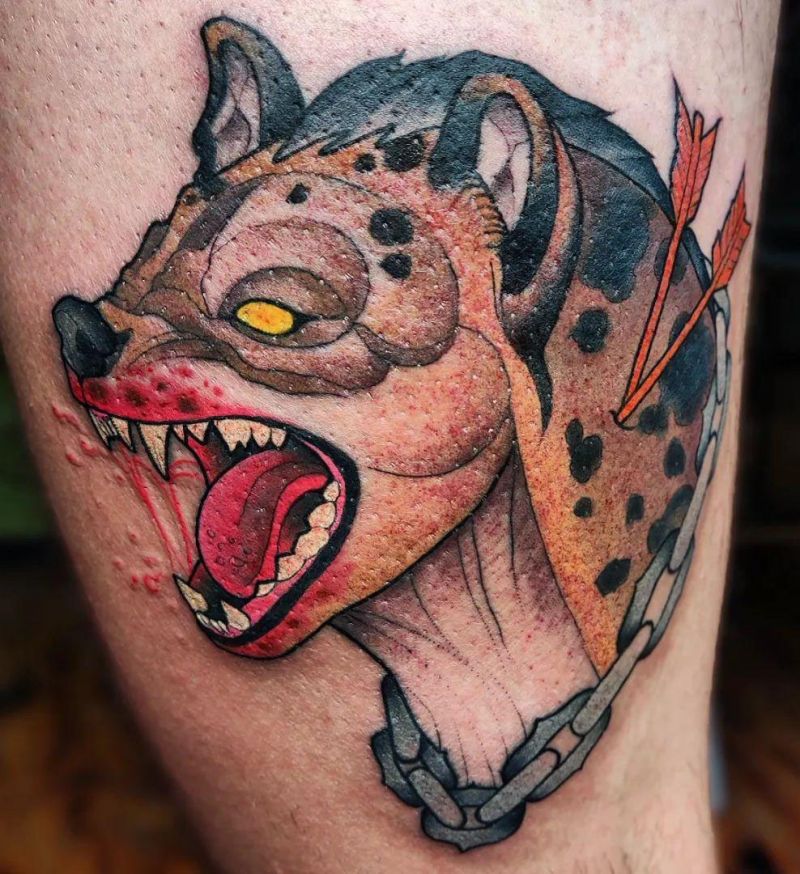 30 Awesome Hyena Tattoos You Can Copy