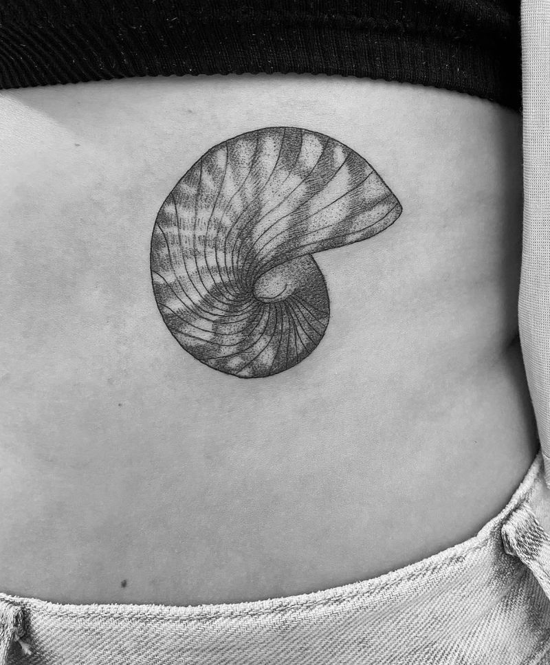 30 Awesome Nautilus Shell Tattoos You Can Copy