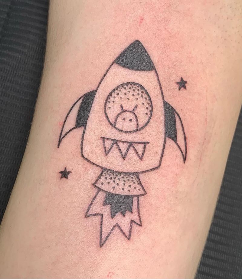 30 Gorgeous Spaceship Tattoos Make You Attractive