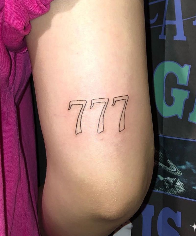 30 Classy 777 Tattoos for Your Next Ink