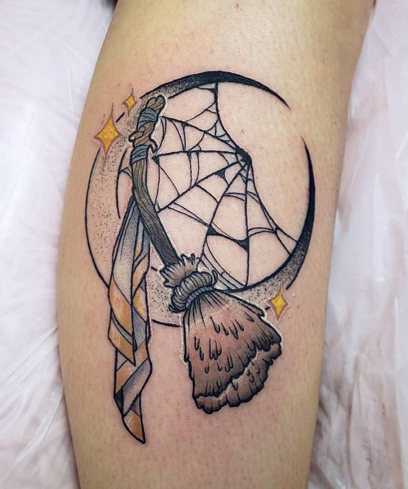 30 Awesome Broom Tattoos You Can Copy