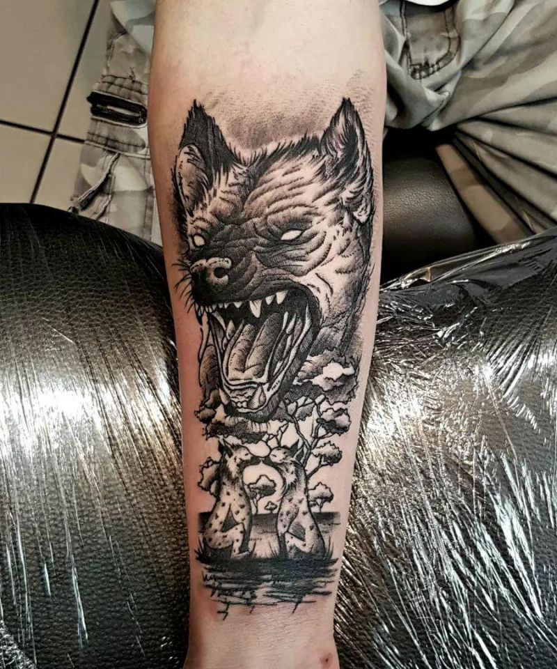 30 Awesome Hyena Tattoos You Can Copy