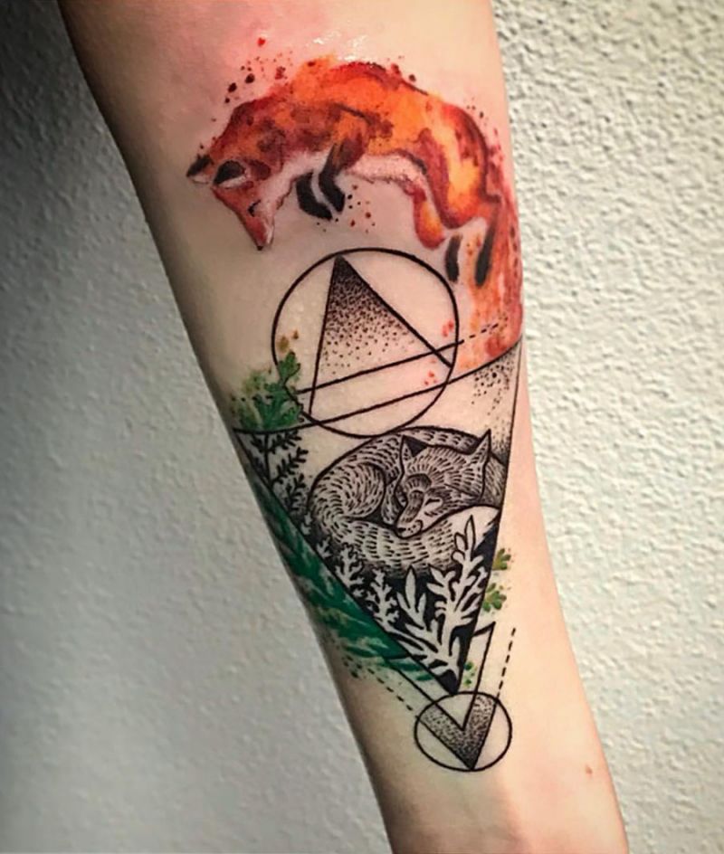 30 Great Sleeping Fox Tattoos For Your Inspiration