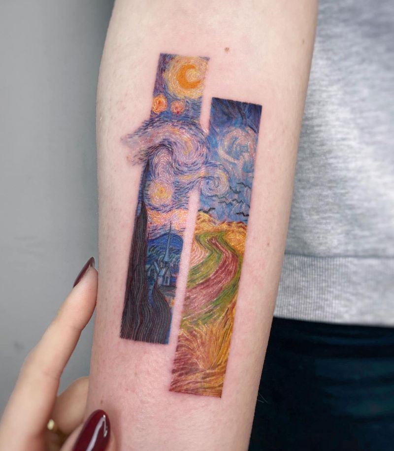 30 Awesome Starry Night Tattoos to Inspire You