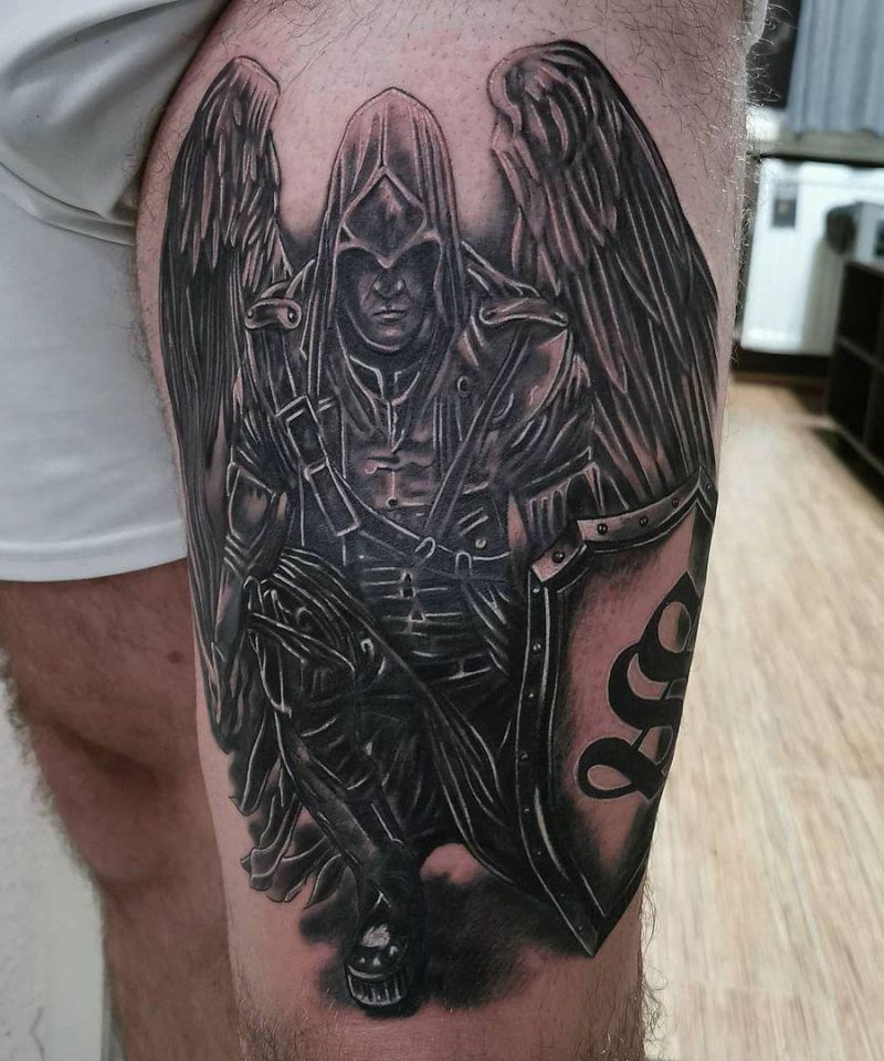 30 Awesome Warrior Angel Tattoos You Can Copy