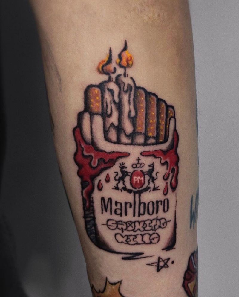 30 Unique Marlboro Tattoos You Will Love