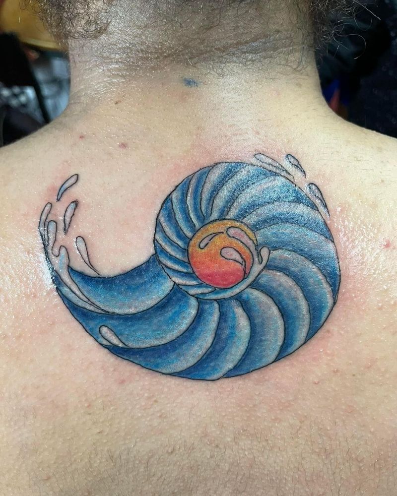 30 Awesome Nautilus Shell Tattoos You Can Copy