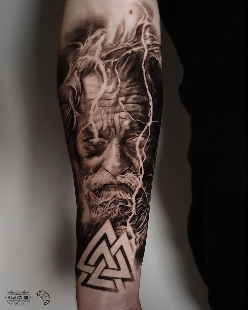 30 Awesome Odin Tattoos You Must Love