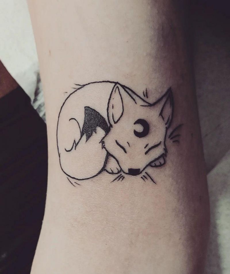 30 Great Sleeping Fox Tattoos For Your Inspiration