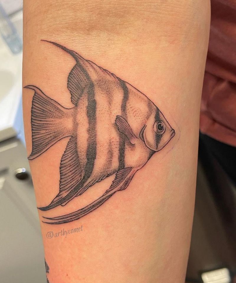 30 Pretty Angelfish Tattoos You Will Love