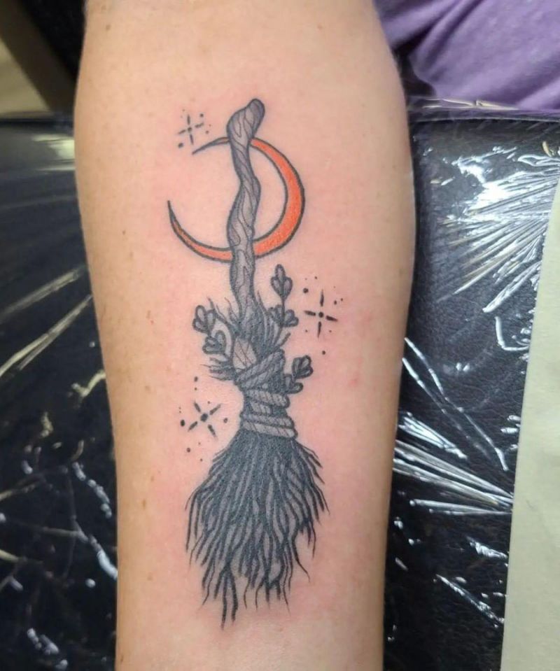 30 Awesome Broom Tattoos You Can Copy