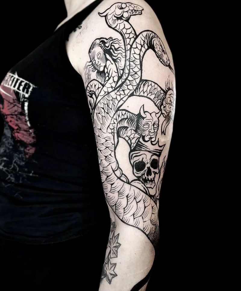 30 Awesome Hydra Tattoos You Can Copy