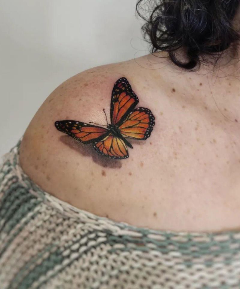 30 Pretty Monarch Butterfly Tattoos for Your Next Ink