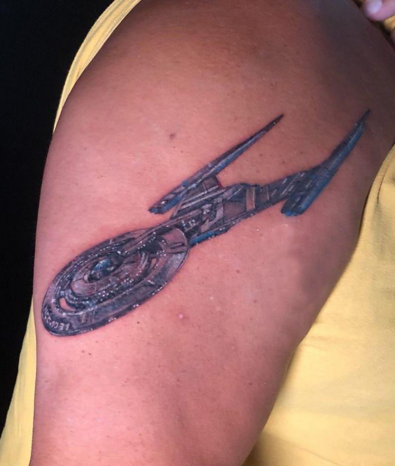 30 Gorgeous Spaceship Tattoos Make You Attractive