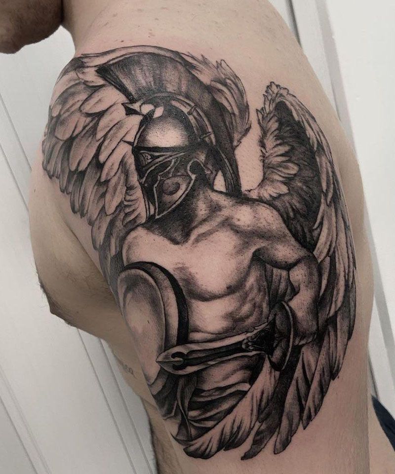 30 Awesome Warrior Angel Tattoos You Can Copy