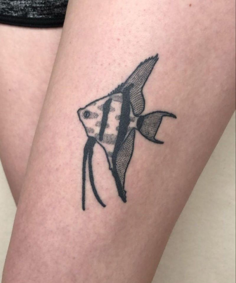 30 Pretty Angelfish Tattoos You Will Love