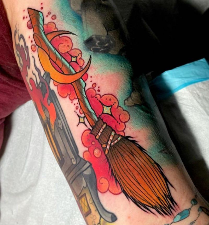 30 Awesome Broom Tattoos You Can Copy