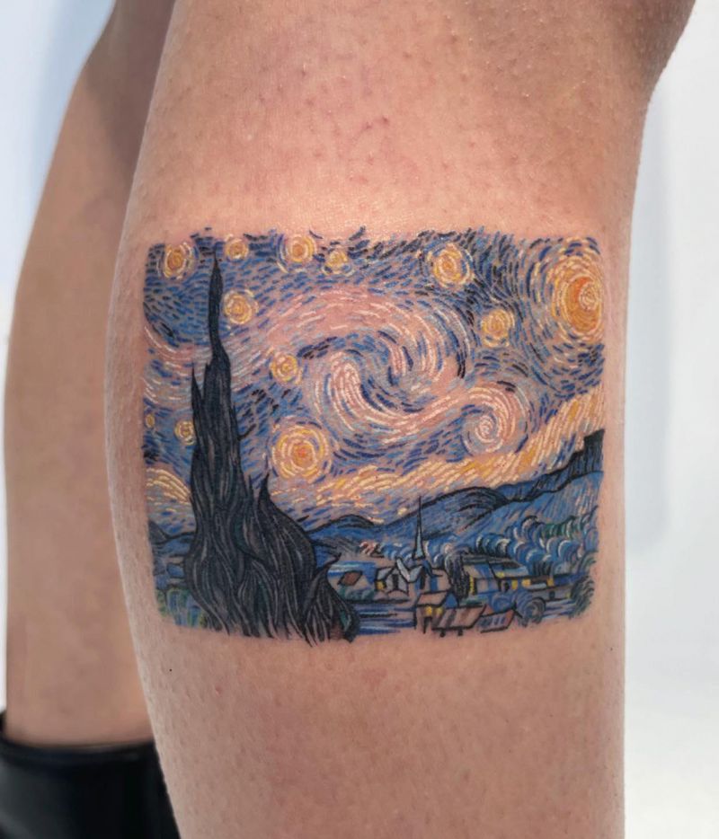 30 Awesome Starry Night Tattoos to Inspire You