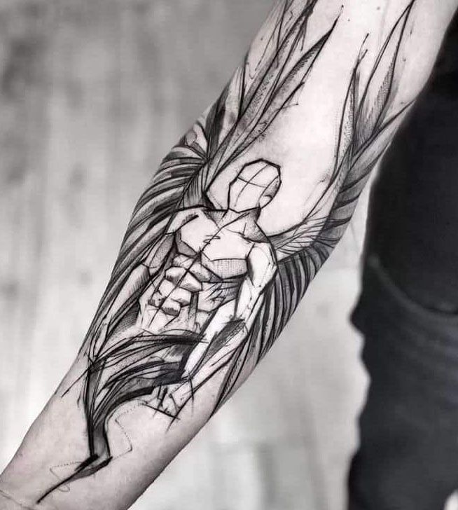 30 Awesome Warrior Angel Tattoos You Can Copy