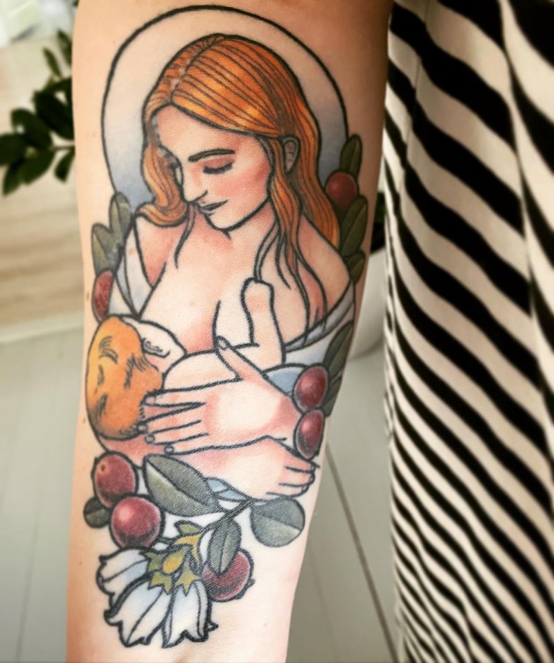 30 Pretty Breastfeeding Tattoos You Will Love