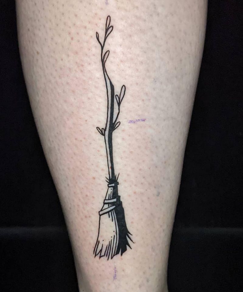 30 Awesome Broom Tattoos You Can Copy