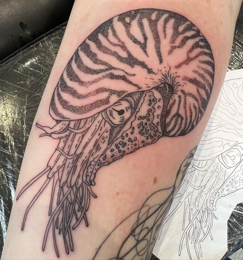 30 Awesome Nautilus Tattoos for Your Next Ink