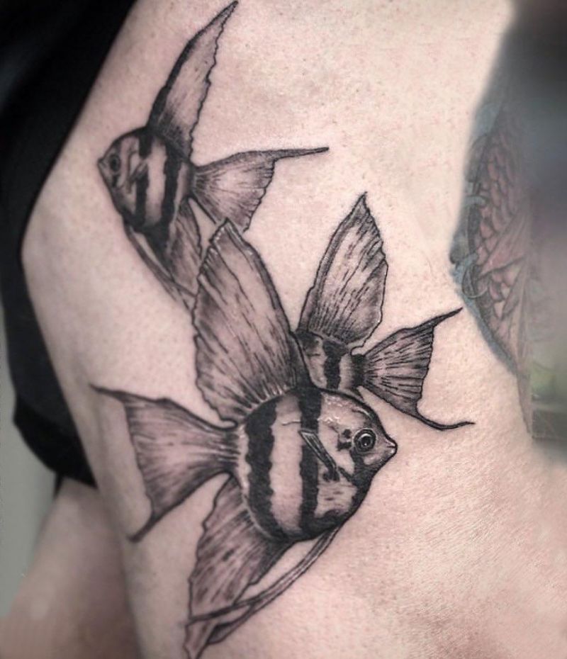 30 Pretty Angelfish Tattoos You Will Love